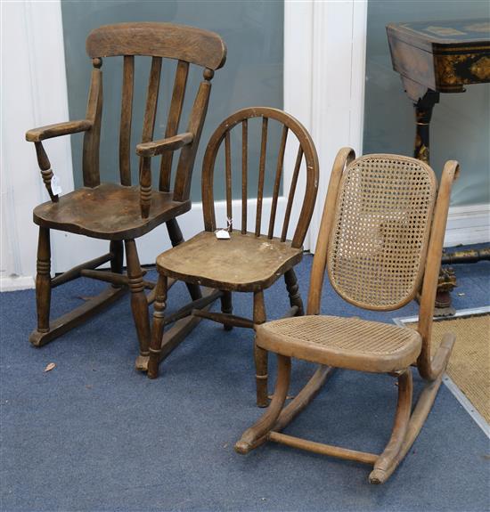 Three childrens chairs